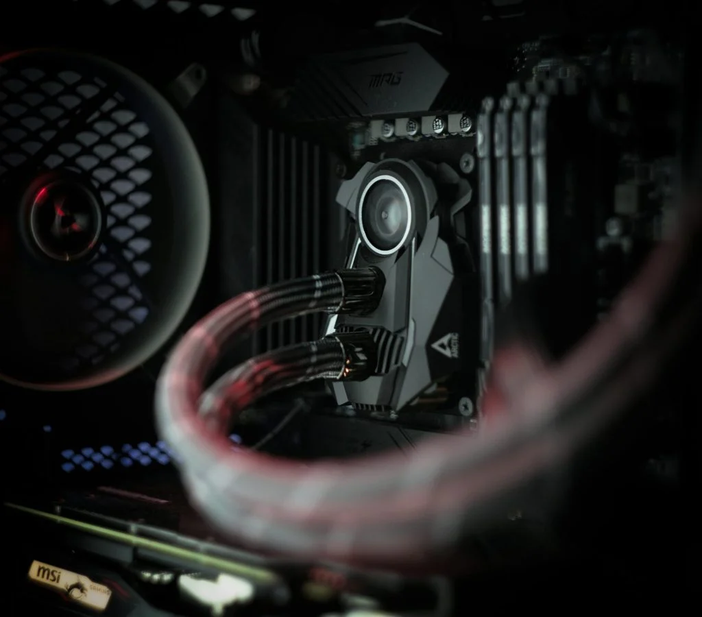 Laptop with open cooling vents to improve airflow and reduce fan noise