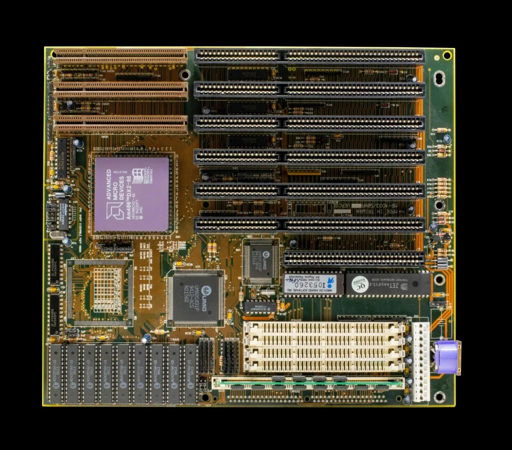 A diagram showing the layout of PC components