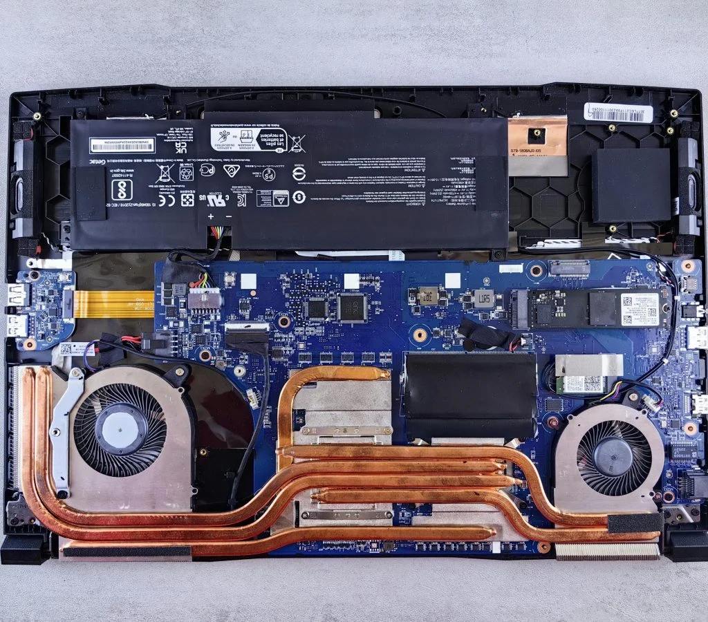 Laptop on a cooling pad with a quiet fan
