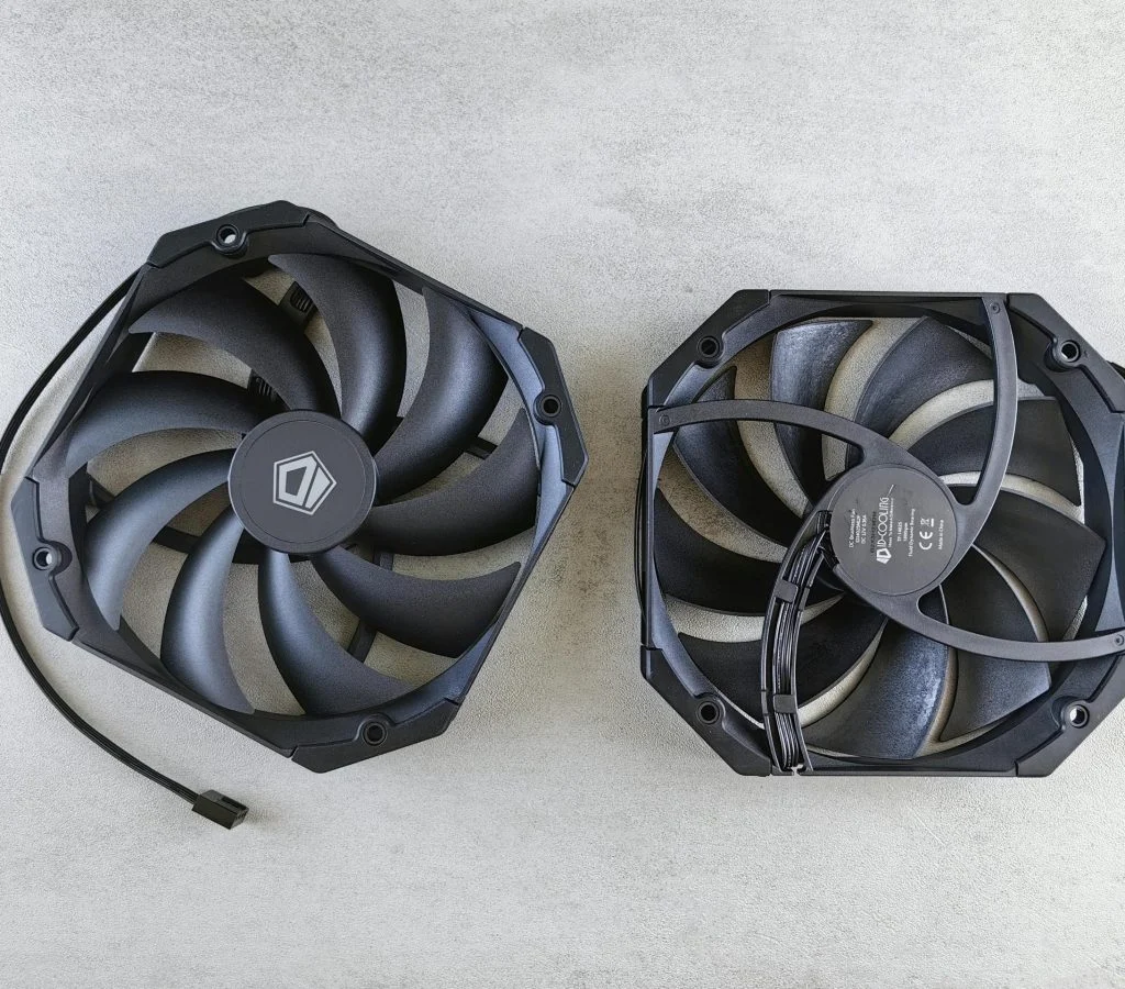 Computer cooling fans actively reducing overheating