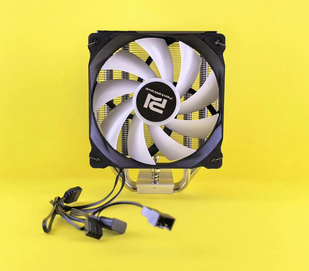 Computer cooling system with fans and heat sinks