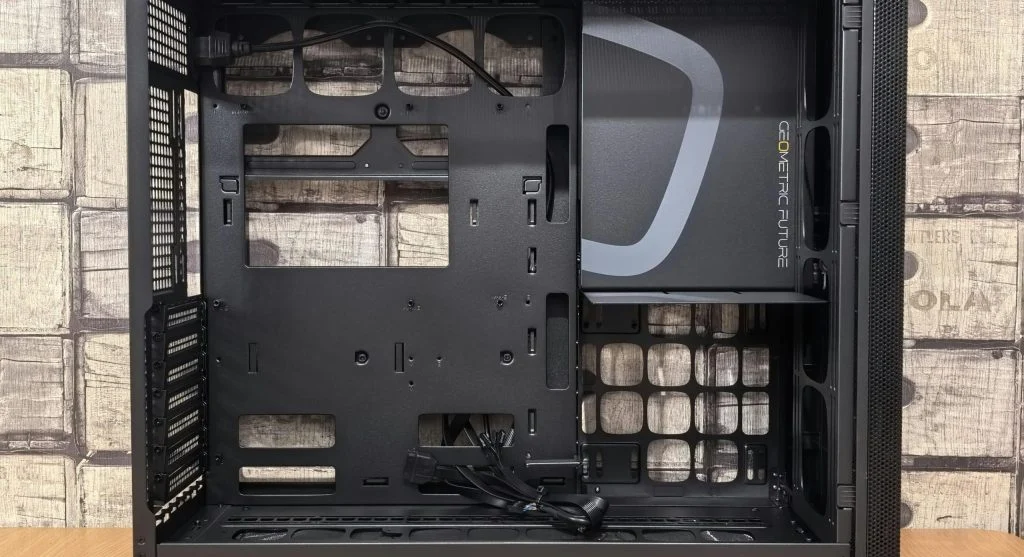 Computer interior with dust removed for better airflow