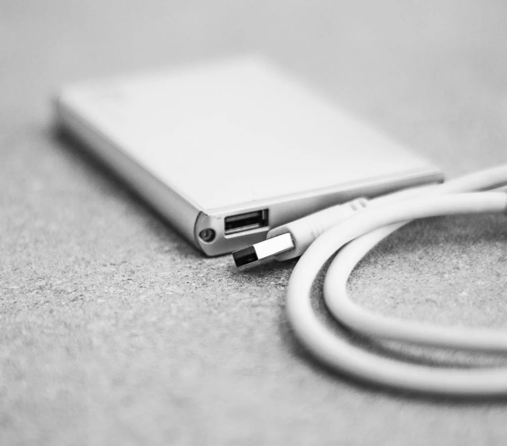 External hard drive and cloud storage backup