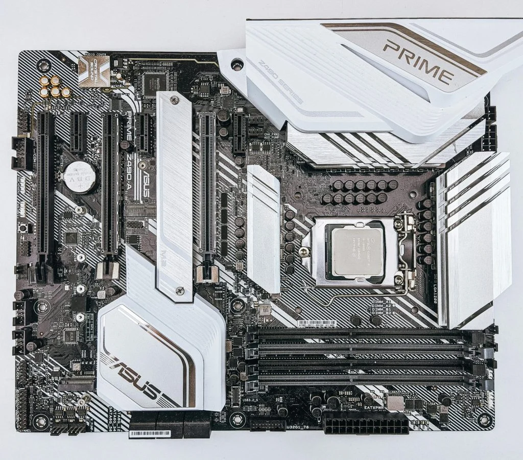 A high-end motherboard with advanced features
