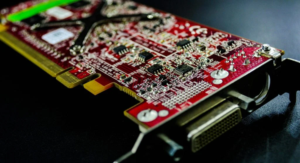 GPU graphics card inside computer