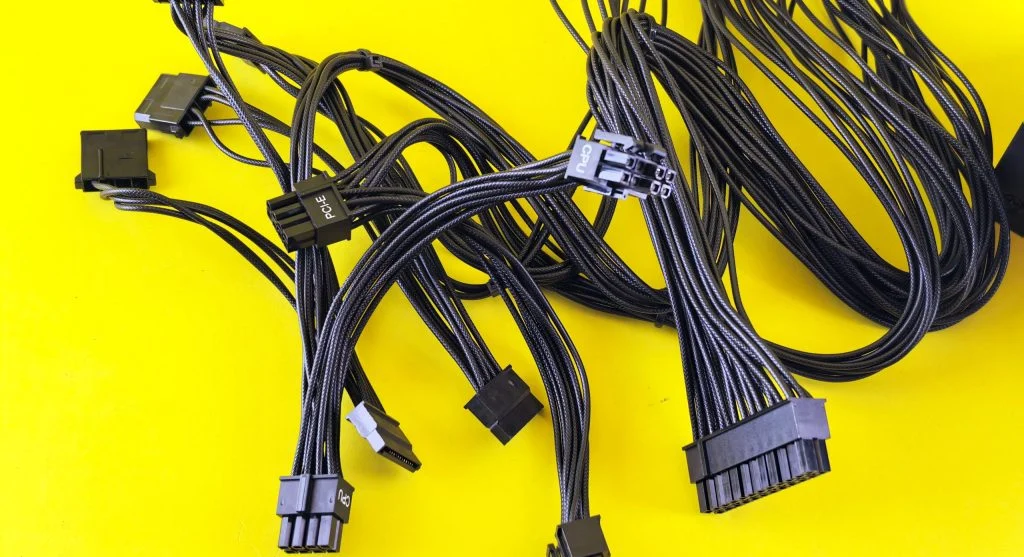 Unplugged power cable from a computer