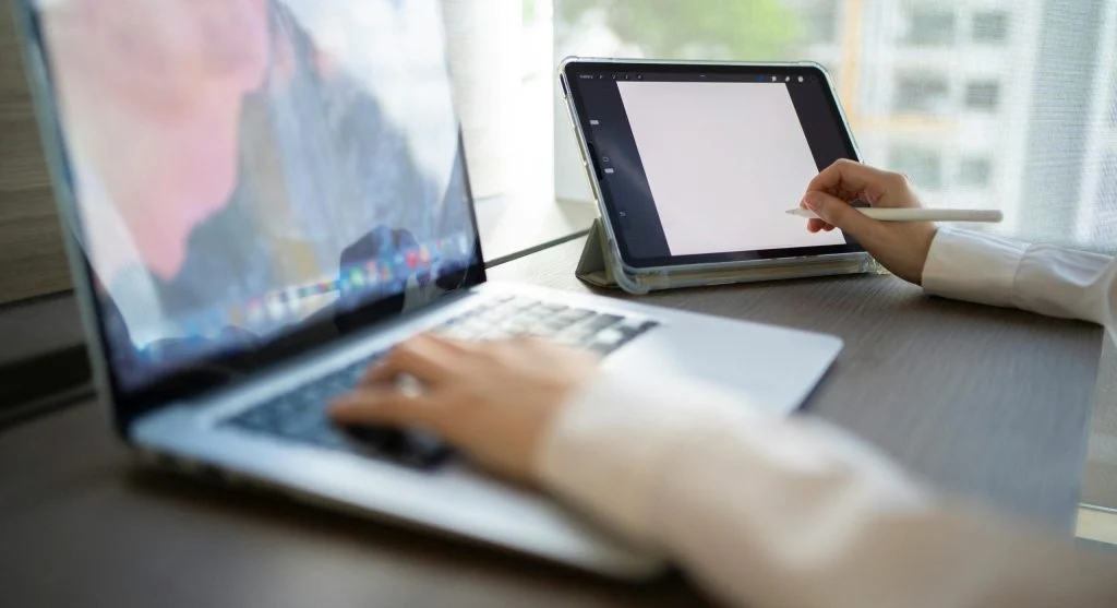 Person buying a laptop for future usage and multitasking